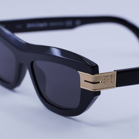 Palm Angels PERI10E CLAIRE 1007 Sunglasses Black Cat Eye Frame, Dark Grey Lenses - Picture 2 of 9